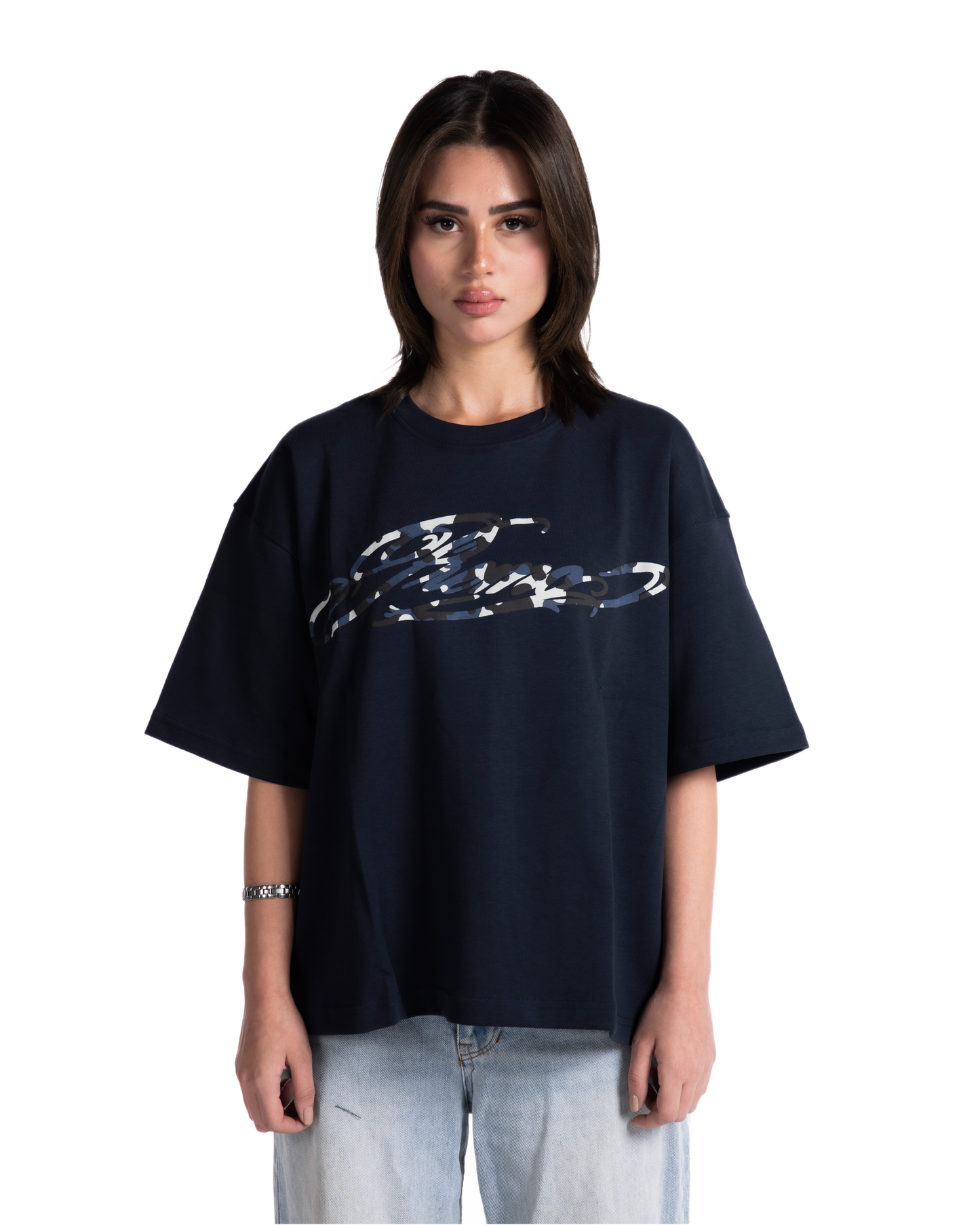 NAVY CAMO TEE