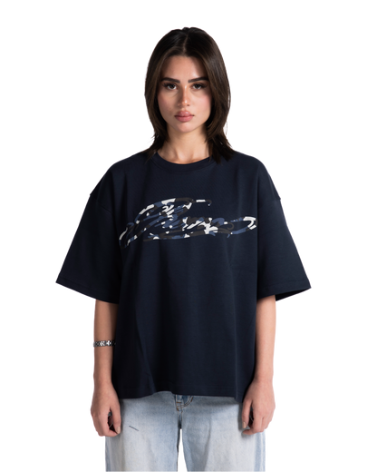 NAVY CAMO TEE